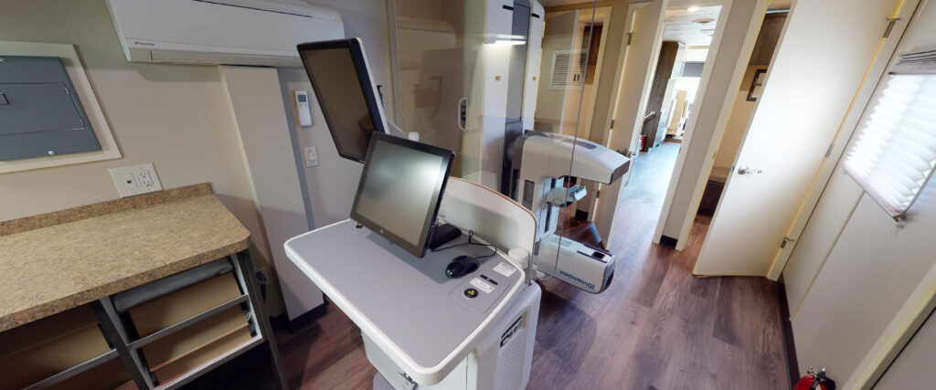 Tuality Mammography Mobile Health Coaches Interior Exam Equipment